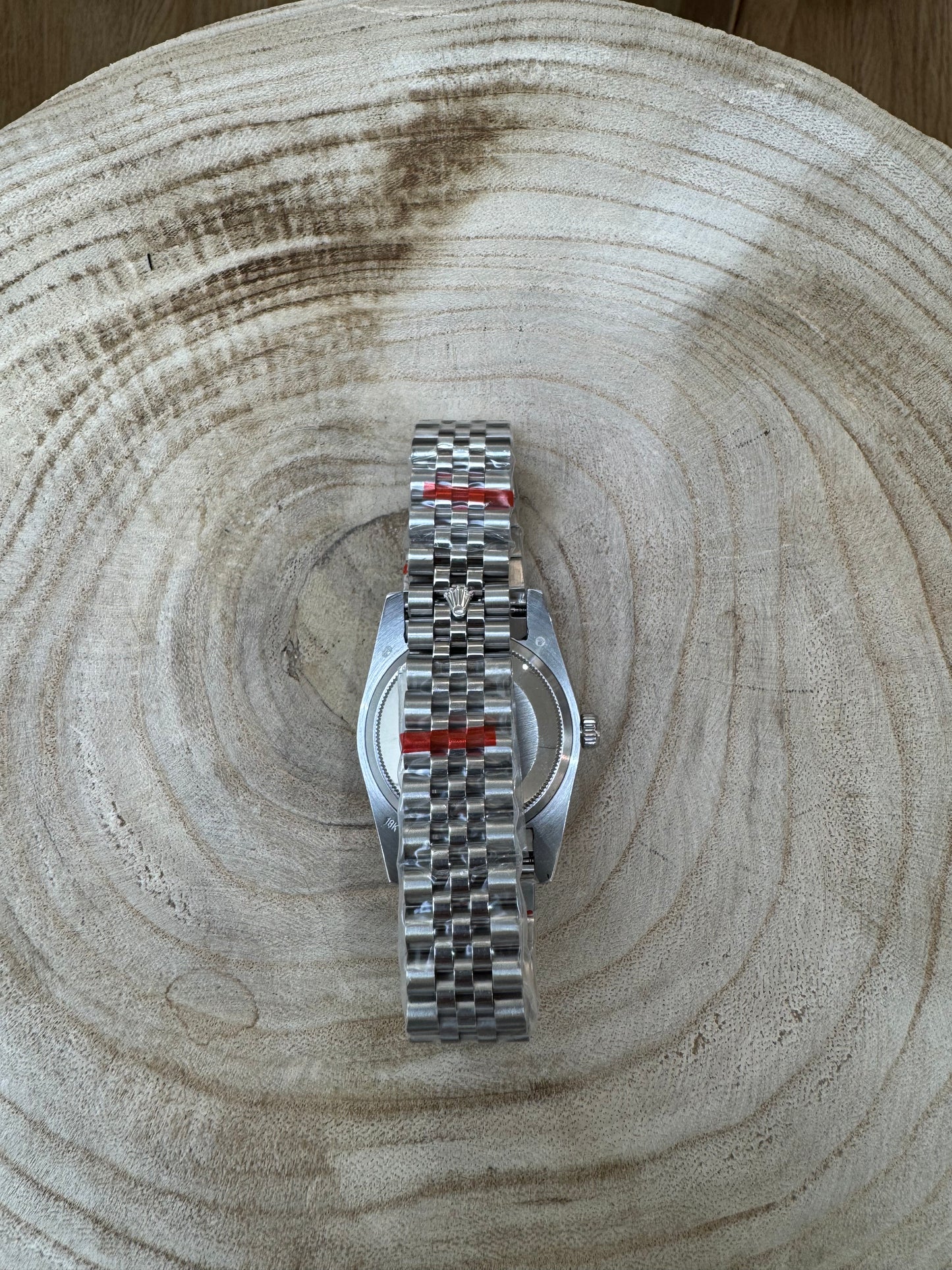 Orologio 36mm quadrante bianco con brilli