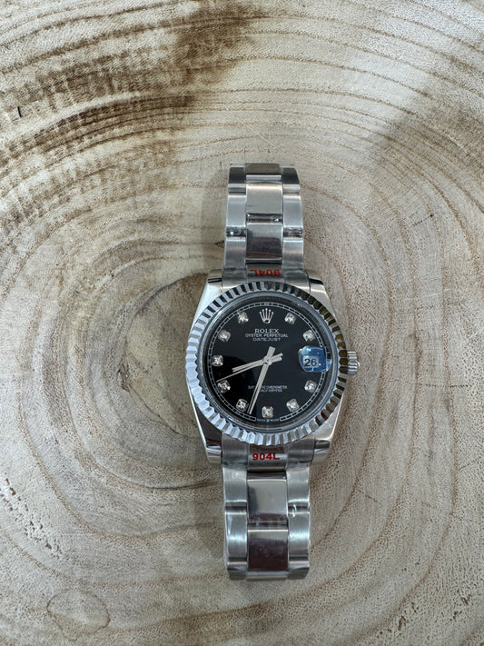 Orologio 36mm oyster black&brilli